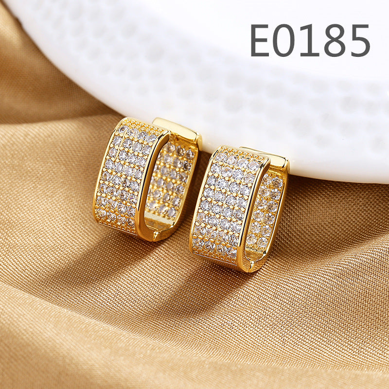 Gold Joker-Inspired Zircon Earrings for Women