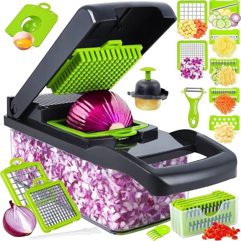 Cut Vegetables in Seconds – 16 in 1 Kitchen Chopper (FREE SHIPPING)