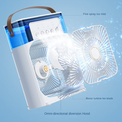 Portable Mini Air Cooler Cooling Mist Fan & Humidifier