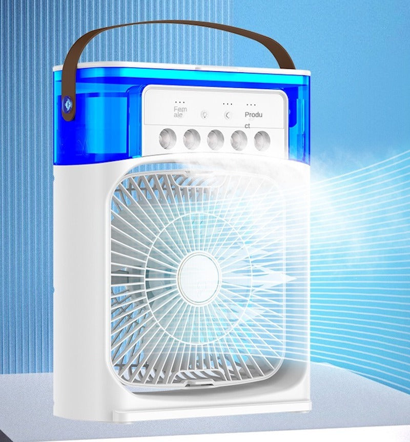 Portable Mini Air Cooler Cooling Mist Fan & Humidifier