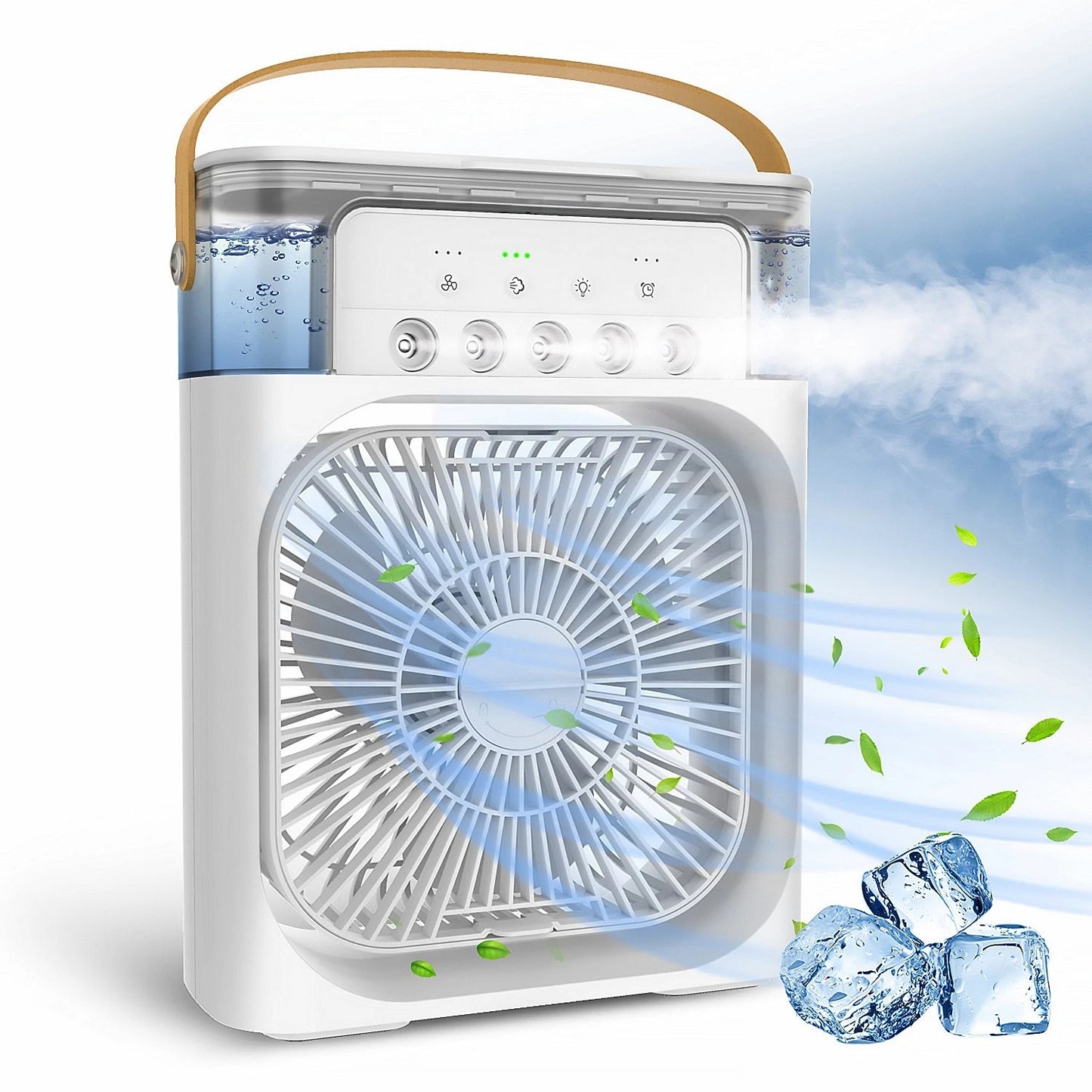 Portable Mini Air Cooler Cooling Mist Fan & Humidifier
