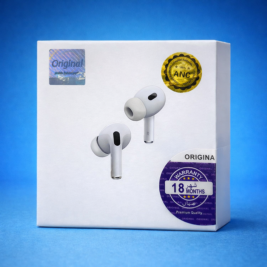 ANC Wireless Earbuds  Active Noise Cancellation with Charging Case (White)