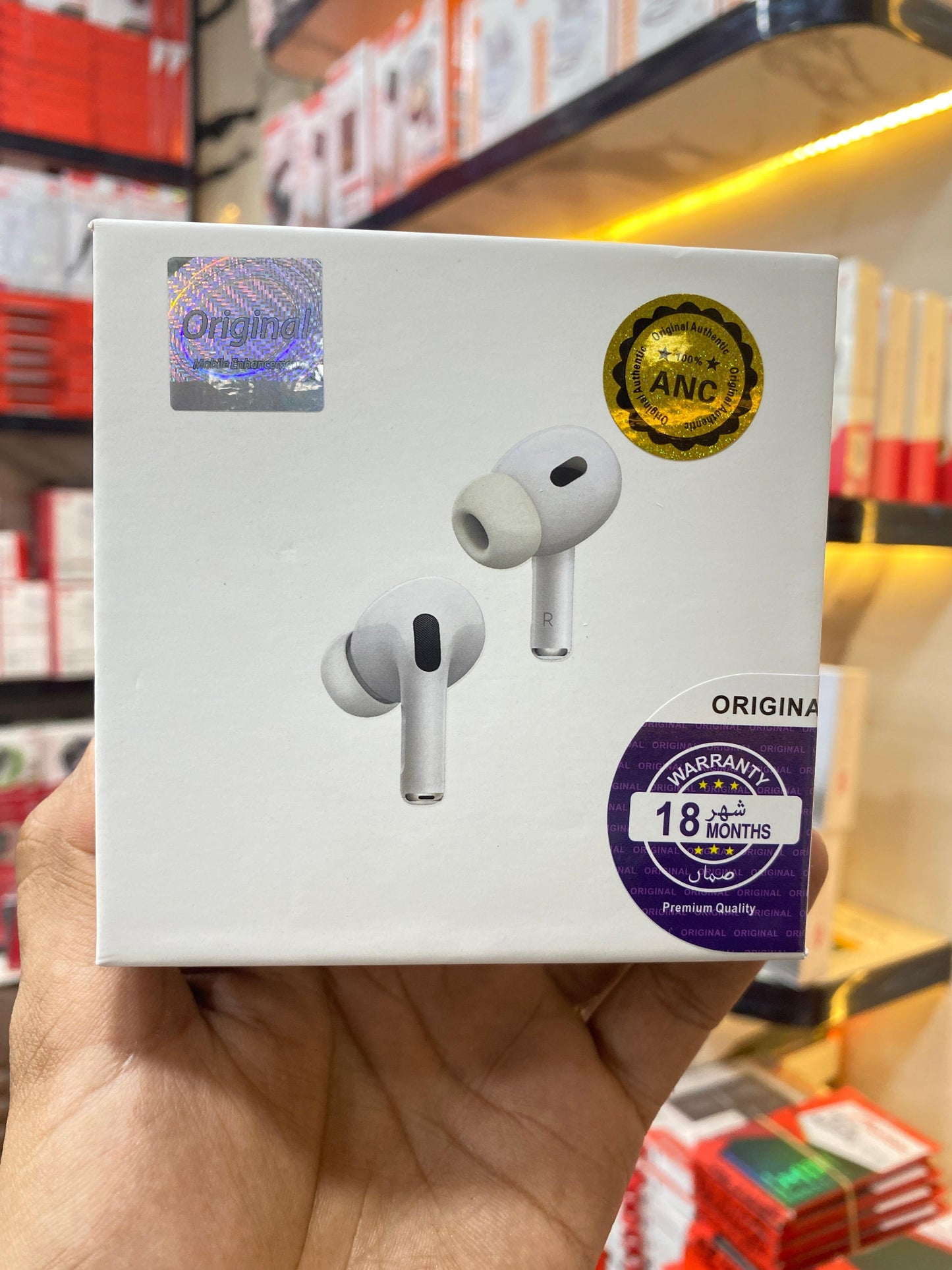 ANC Wireless Earbuds  Active Noise Cancellation with Charging Case (White)