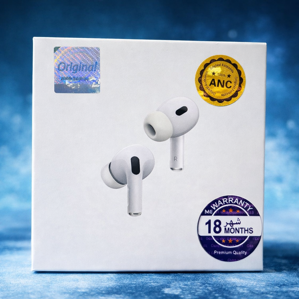 ANC Wireless Earbuds  Active Noise Cancellation with Charging Case (White)