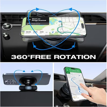 Upgraded 360 Vacuum Magnetic Car Mount Phone Holder – Hands-Free & Secure