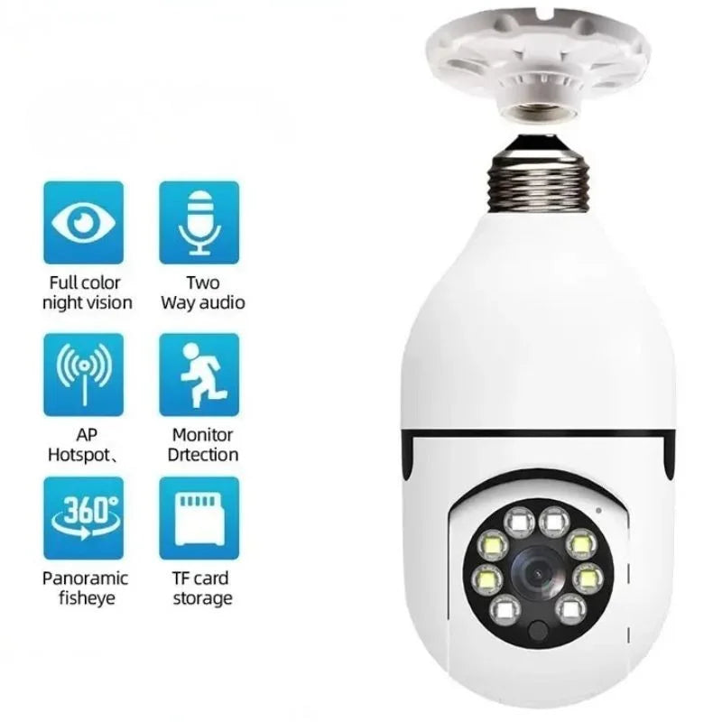 Speed-X Bulb Camera 1080P WiFi 360° Panoramic Security Camera