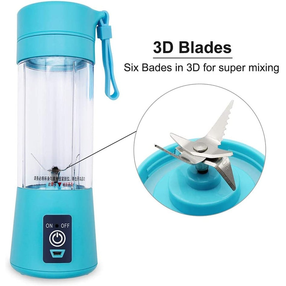 6-Blade USB Rechargeable Juicer Blender