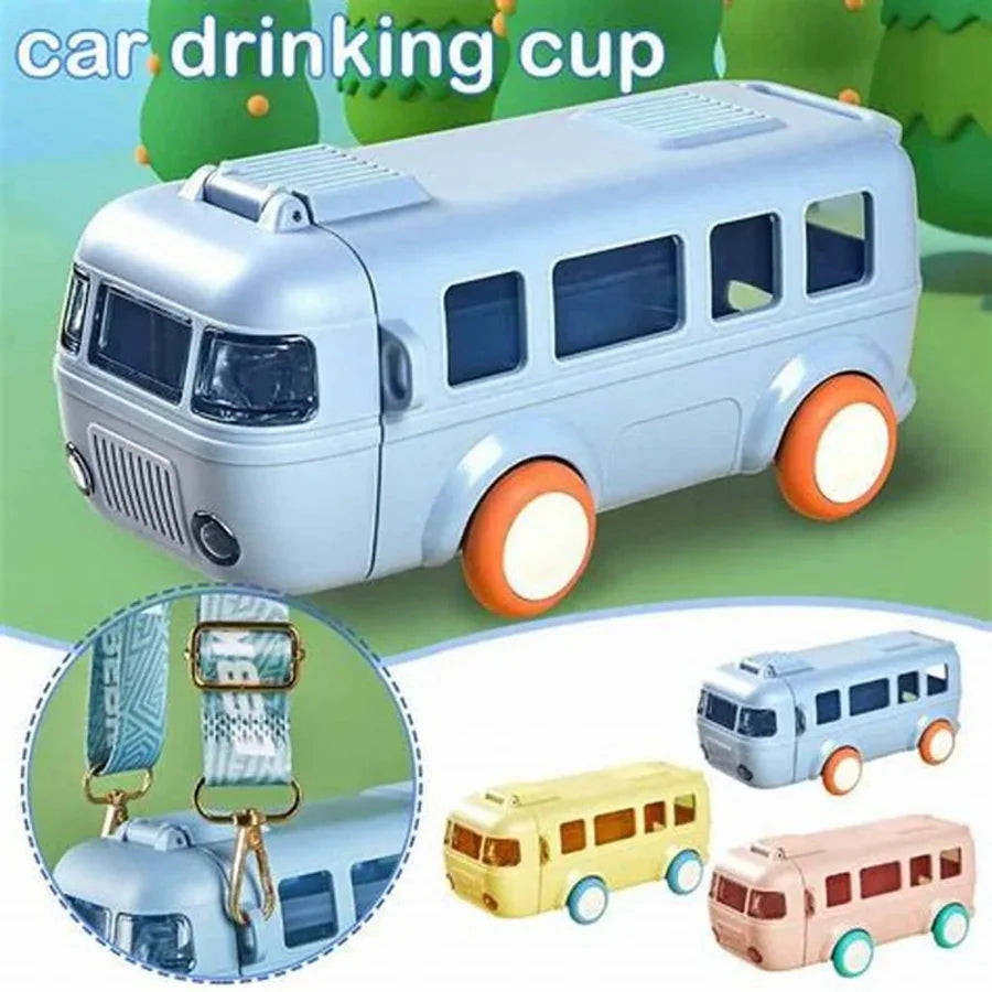 Bus Shape School Water Bottle | Cute & Leak-Proof - Arain Smart Store