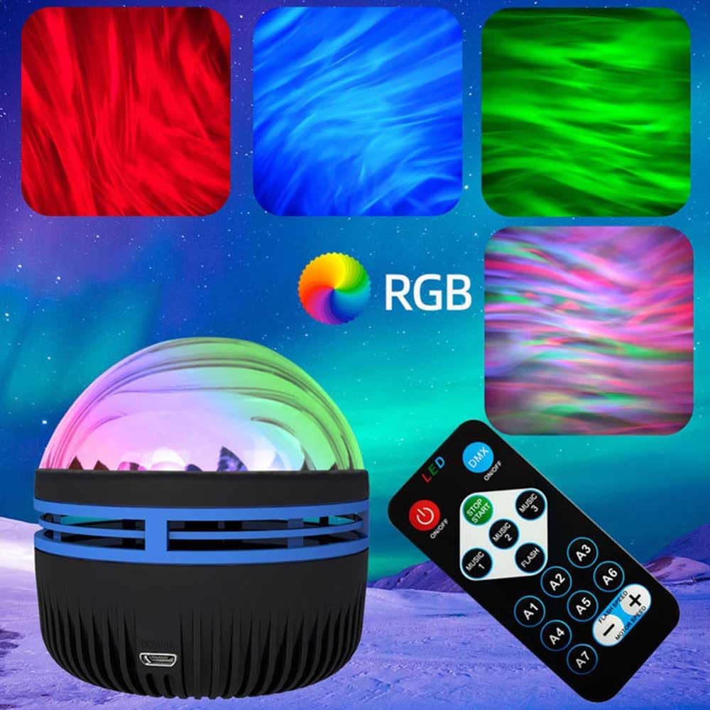 A7 LED Starry Projection Light with Remote Control - USB Galaxy Night Lamp