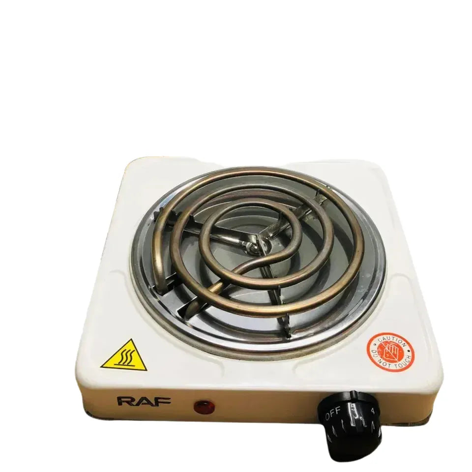White RAF R.8010B Electric Stove Hot Plate and Cooker with 1000W Power