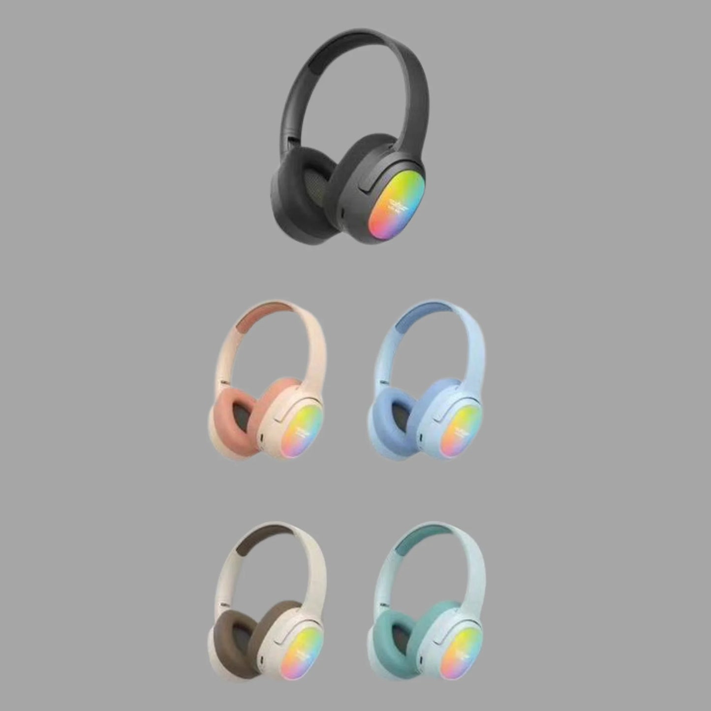 Wireless Stereo Headphones with LED Lights