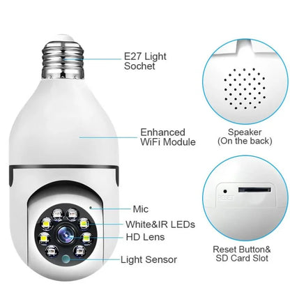 Speed-X Bulb Camera 1080P WiFi 360° Panoramic Security Camera