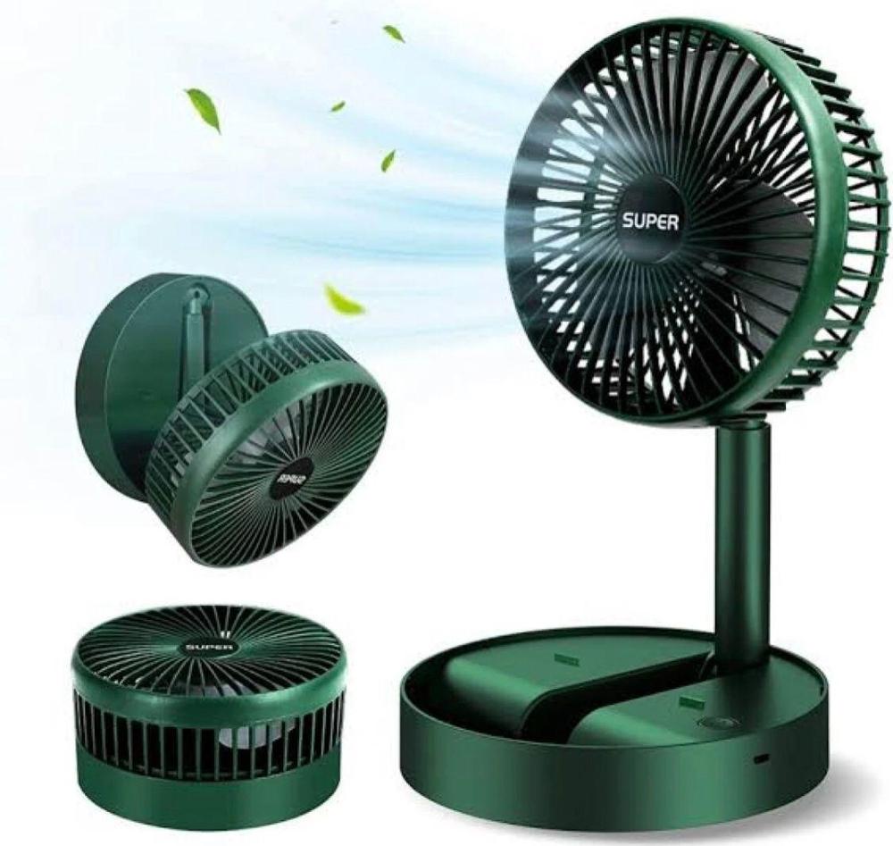 Rechargeable Portable Fan Green ABS