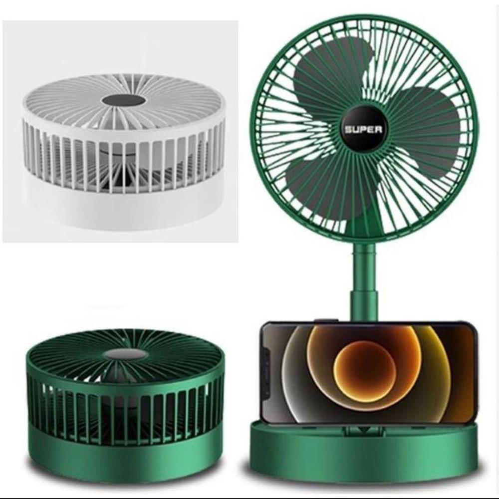 Rechargeable Portable Fan Green ABS