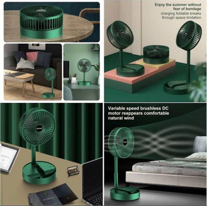 Rechargeable Portable Fan Green ABS