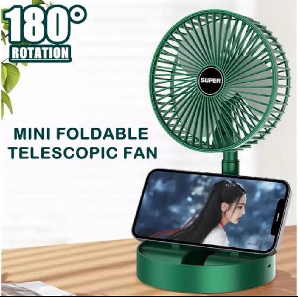 Rechargeable Portable Fan Green ABS