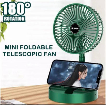 Rechargeable Portable Fan Green ABS