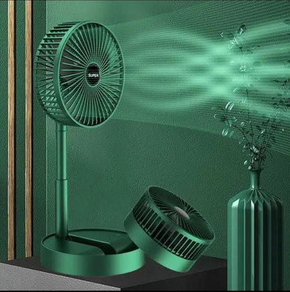 Rechargeable Portable Fan Green ABS