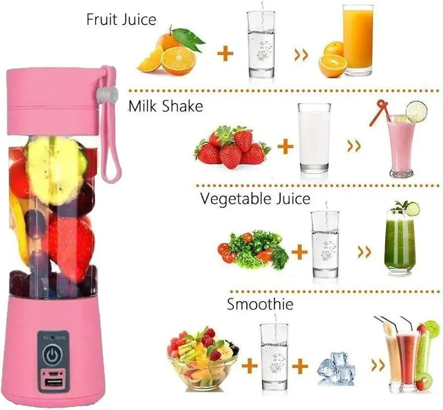 Portable USB Electric Juicer 380ml Rechargeable