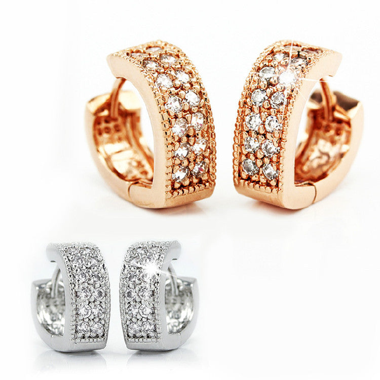 Gold Joker-Inspired Zircon Earrings for Women