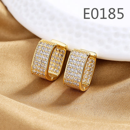 Gold Joker-Inspired Zircon Earrings for Women