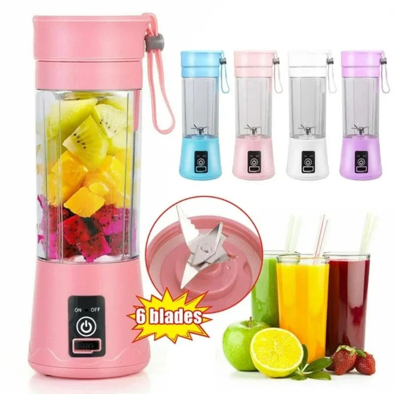 6-Blade USB Rechargeable Juicer Blender