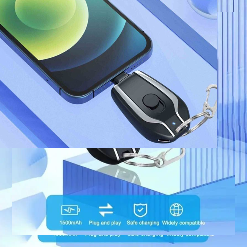Mini Emergency Keychain Power Bank - Arain Smart Store