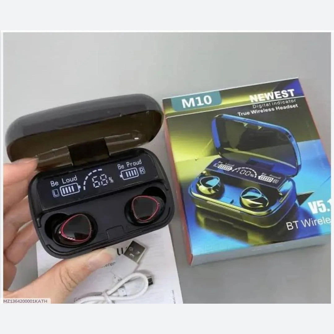 M10 True Wireless Bluetooth Earbuds Black