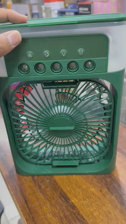 Portable Mini Air Cooler Cooling Mist Fan & Humidifier