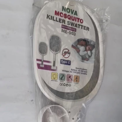 Nova USB Rechargeable Mosquito Racket With Stand