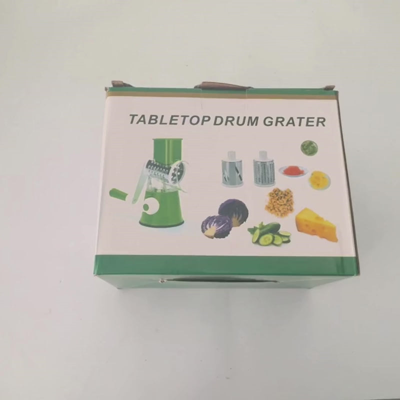 Multi-Functional 3-in-1 Tabletop Drum Grater