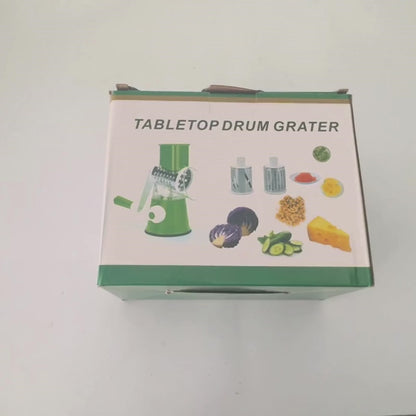 Multi-Functional 3-in-1 Tabletop Drum Grater