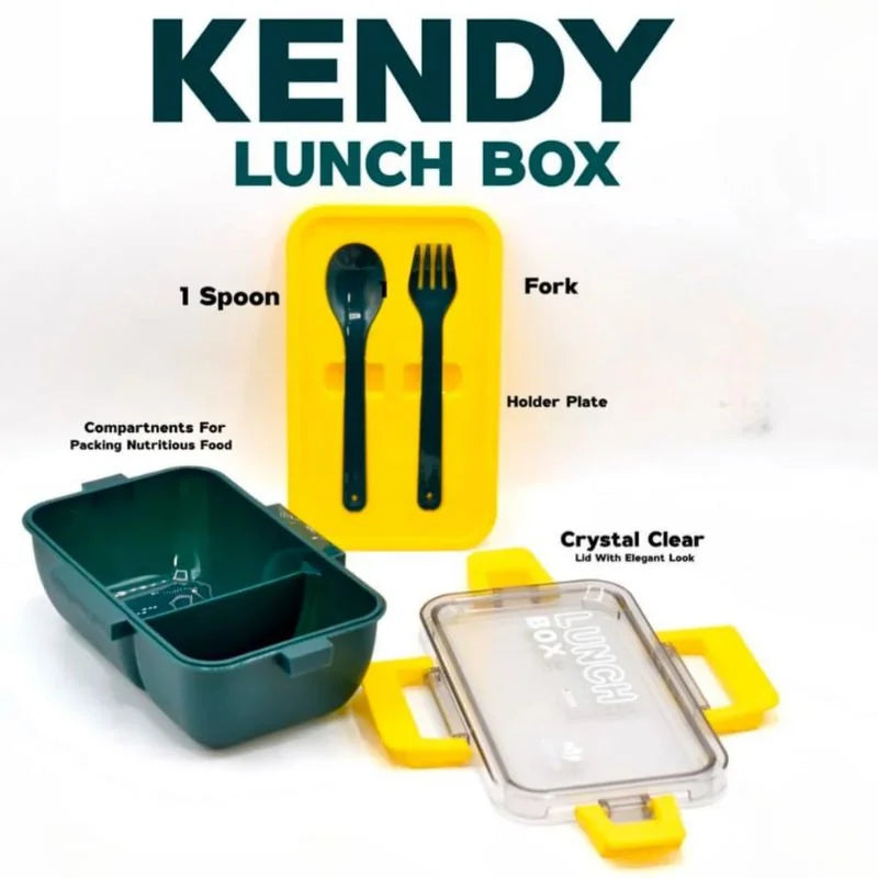 Kendy Lunch Box with Spoon & Fork | School & Office