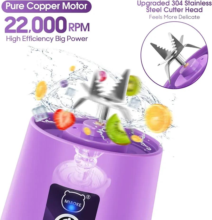 Purple Electric Portable Blender
